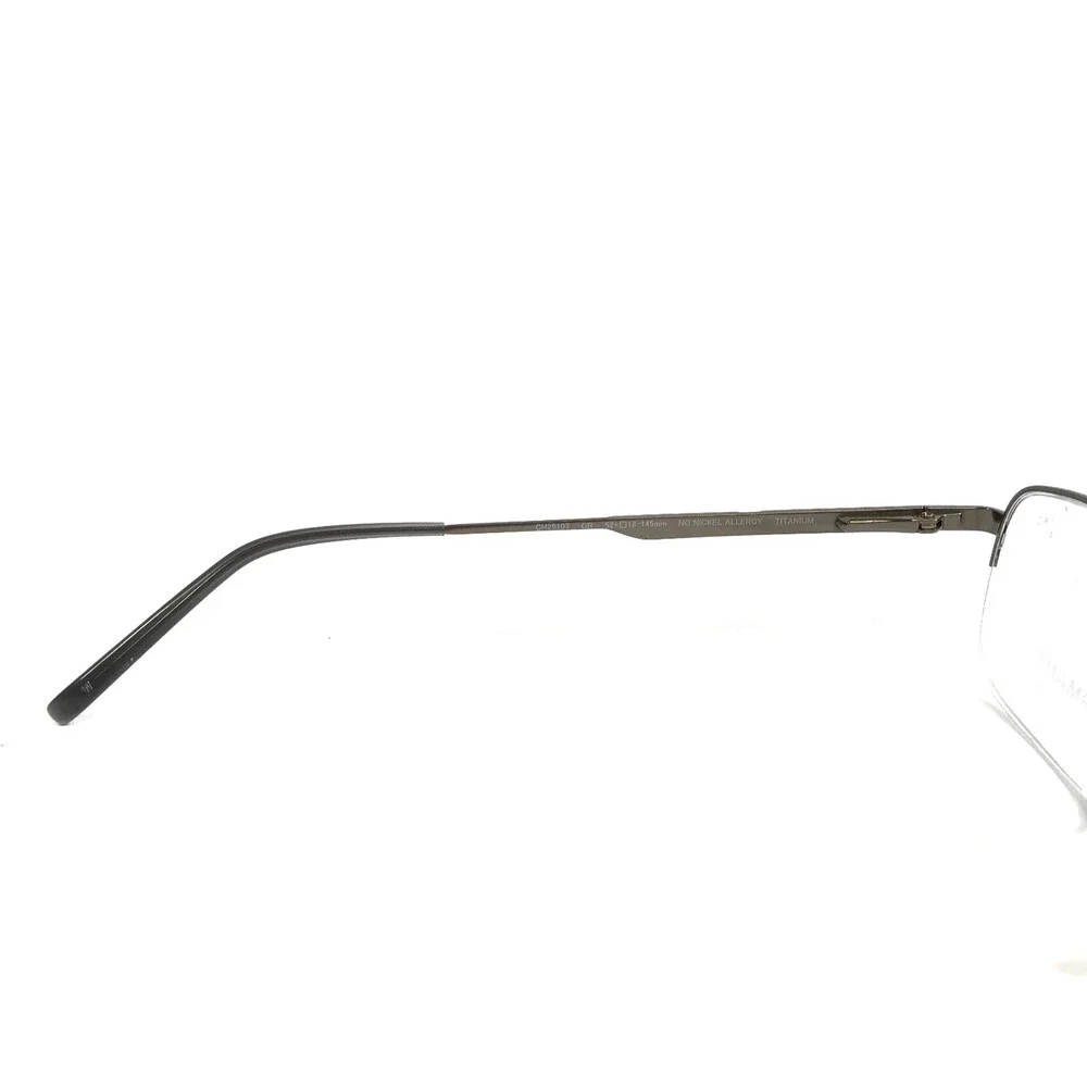Charmant Eyeglasses Frames CH29107 GR Gray Rectangle Half Rim Titanium 52-18-145